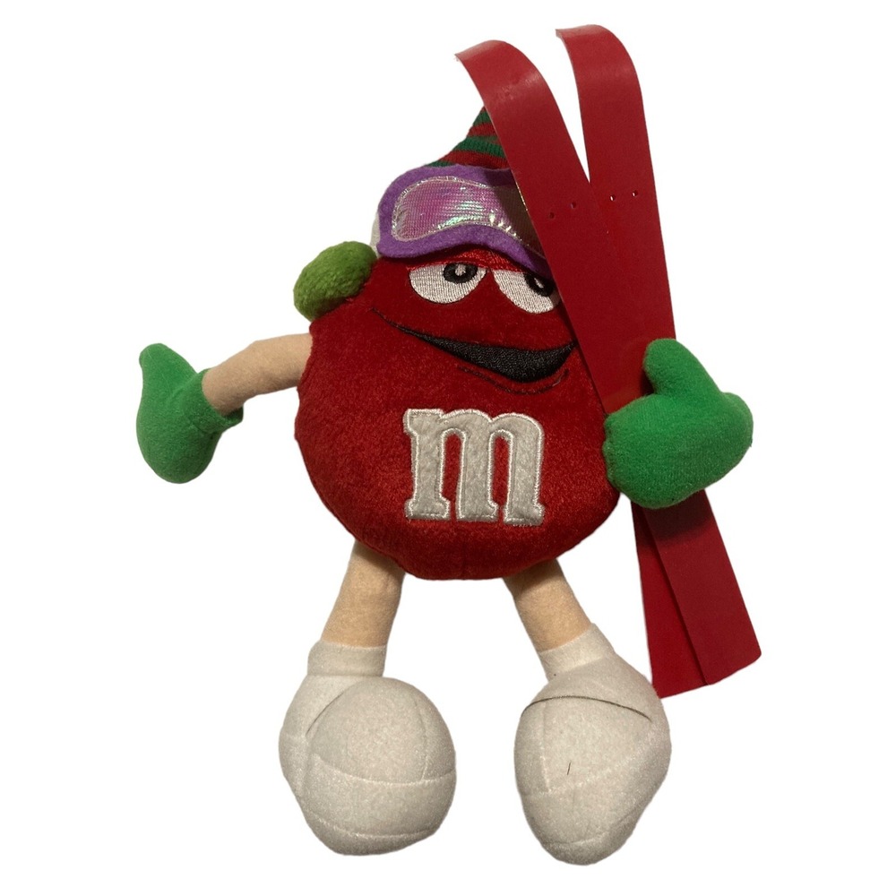 Mars‎ M&M's Red Plush Skiing Green Mittens